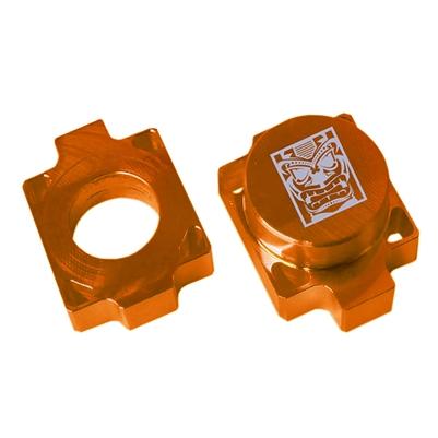 NIHILO Chain Kit Orange KTM/Husqvarna Chain Adjuster Kit 85 SX/TC 20mm Axle 2015-2020