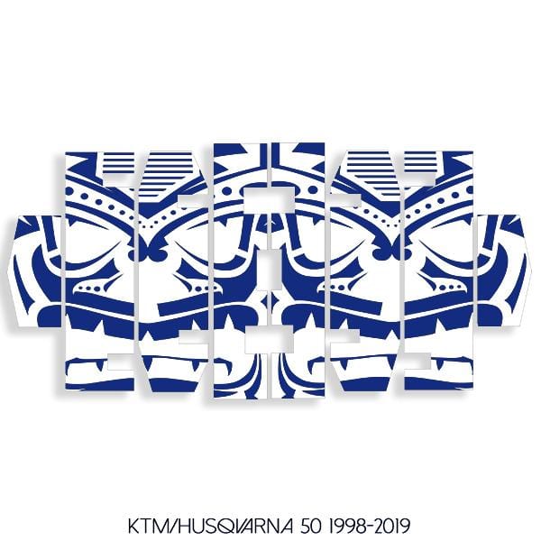 wmr1 White & Blue +$9.99 / 1998-2019 KTM/Husqvarna 50 Radiator Louver Graphics 1998-2020