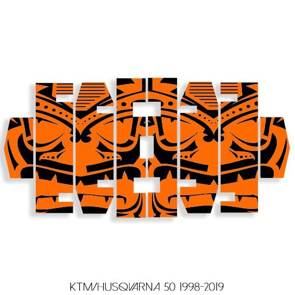 wmr1 Black & Orange +$9.99 / 1998-2019 KTM/Husqvarna 50 Radiator Louver Graphics 1998-2020