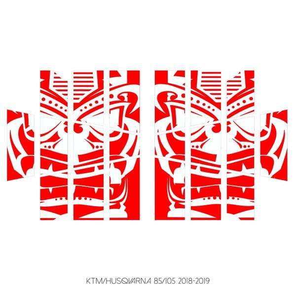 Nihilo Concepts Louver Graphics White & Red +$9.99 / 2018-2021 KTM / Husqvarna / GASGAS 85/105 Radiator Louver Graphics 2014-2021