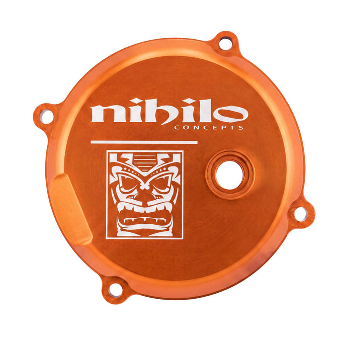 Nihilo Concepts Clutch Cover Orange Billet Clutch Cover - KTM 50 SX / Husqvarna TC 50 / GASGAS MC 50 (2024–2027)