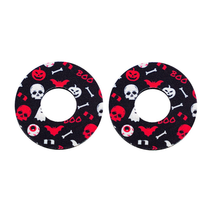 Nihilo Concepts Grip Donut Halloween - Boo - Red / Large: Standard 7/8” bar ends Nihilo Concepts Grip Donuts