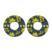 Nihilo Concepts Grip Donut Leaf - Yellow / Blue / Large: Standard 7/8” bar ends Nihilo Concepts Grip Donuts