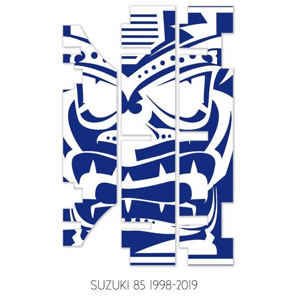 wmr1 White & Blue +$9.99 / 1998-2019 Suzuki 85 Radiator Louver Graphics 1998-2019