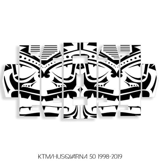 wmr1 Black & White +$0.00 / 1998-2019 KTM/Husqvarna 50 Radiator Louver Graphics 1998-2020