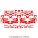 wmr1 White & Red +$9.99 / 1998-2019 KTM/Husqvarna 50 Radiator Louver Graphics 1998-2020
