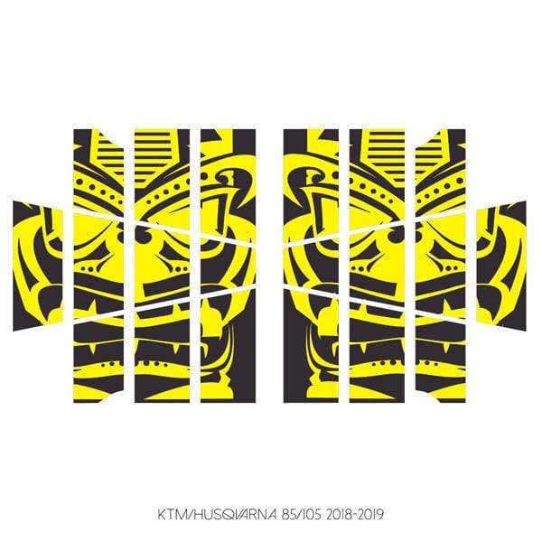Nihilo Concepts Louver Graphics Black & Yellow +$9.99 / 2018-2021 KTM / Husqvarna / GASGAS 85/105 Radiator Louver Graphics 2014-2021
